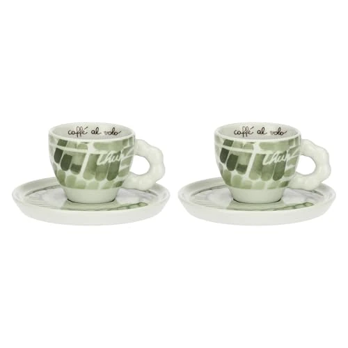 Offerta a tempo: THUN, Set 2 Tazzine Espresso e Zuccheriera in Porcellana, Linea AbbracciAMI, Set da Collezione per Cucina, Tazzina 85 ml, Ø 6.70 cm, 5.2 cm h, Piattino Ø 12 cm, Zuccheriera 370 ml, Ø 10.25 cm - 41% da 39.90 € a 23.49 €