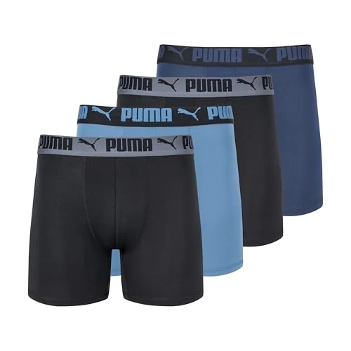 Offerta a tempo: PUMA 4 Pack Active Stretch Boxer Briefs Corti, Blu Combo, S Uomo - 0.00% da 53.79 € a 53.79 €
