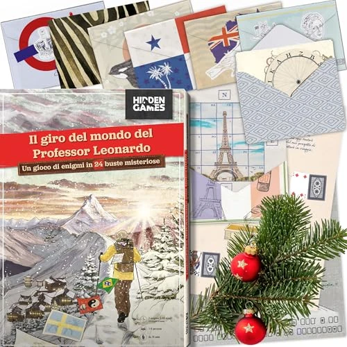 Hidden Games Il Giro del Mondo del Professeur Leonardo - Un gioco di enigmi en 24 buste misteriose