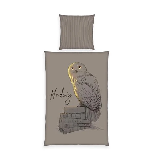 Offerta a tempo: Biancheria da letto Harry Potter, federa ca. 80x80 cm, copripiumino ca. 135x200 cm, con cerniera di marca, 100% cotone/renforcé - 0.00% da 39.95 € a 39.95 €