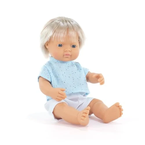 Limited offer: Miniland Baby Doll Blonde Boy 38cm. Made in Spain with vanilla scent. Anatomically correct. My Friends & Me collection from 39.84 EUR to 30.68 EUR (save 23%)