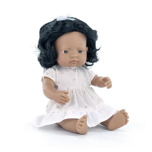 Limited-time offer: Miniland Baby Doll Hispanic Girl 38cm. Made in Spain with vanilla scent. Anatomically correct. My Friends & Me collection from 38.99 £ to 38.99 £ (save 0.00%)