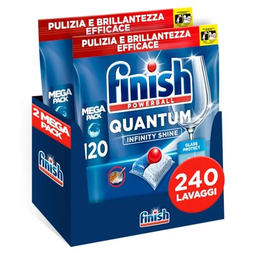 Offerta a tempo: Finish - 240 Capsule Quantum Infinity Shine per Lavastoviglie — 33% da 53,98 € a 36,00 €