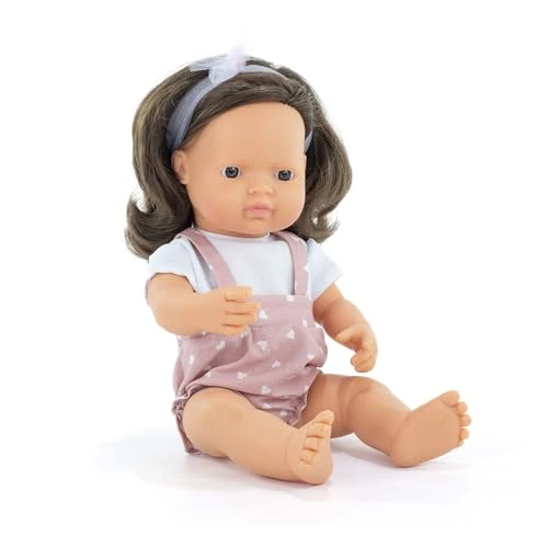 Limited-time offer: Miniland Baby Doll Brunette Girl 38cm. Made in Spain with vanilla scent. Anatomically correct. My Friends & Me collection from 33.60 £ to 33.60 £ (save 0.00%)