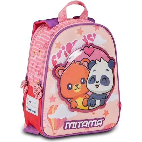 Tijdelijke aanbieding: Mitama Rugzak Spinny kleuterschool, dubbelzijdig, met dubbele afbeelding, met zijvak voor drinkfles, roze, meisjes, school en vrije tijd, Roze, Eén maat, kleuterschoolrugzak van 18.90 EUR naar 18.90 EUR (korting 0%)