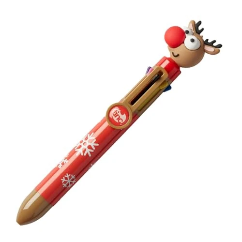 Limited-time offer: Tinc Festive Multicolour Retractable Ballpoint Pen 6-in-1 Colour Ballpoint Pens for School Office Home | Reindeer Character (MLTCKREIN) from 4.00 £ to 4.00 £ (save 0.00%)