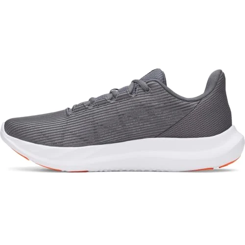 Under Armour Herren Charged Speed Swift, leichte Laufschuhe mit Mesh, Joggingschuhe mit robuster Gummisohle,Castlerock / Black / Team Orange,45.5