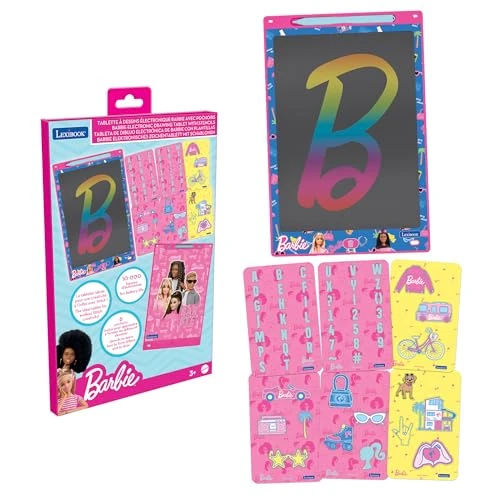 Oferta ograniczona: Lexibook, Barbie, Magiczna Tablica, Artystyczna i Kreatywna Zabawka dla Dziewczynek i Chłopców, Wielokolorowe Rysunki, Ekran 28 cm, Zawiera 1 Rysik i 6 Szablonów, Różowy i Niebieski, CRT10BB z 29.99 EUR na 17.99 EUR (znizka 40%)