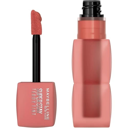 Maybelline New York Superstay Teddy (Tint) pomadka do ust, do delikatnych, matowych ust, bardzo długo utrzymujący się kolor, miękkie wykończenie, wygodna bez farbowania, kolor: 15 Skinnydip, Superstay