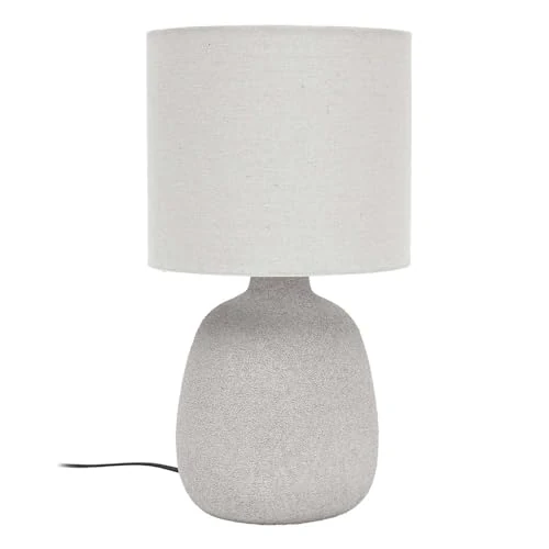 Offerta a tempo: HOME DECO FACTORY, LA0039, Lampada in Ceramica Goffrata, Design Elegante e Raffinato, Ideale per Soggiorno o Camera da Letto, diffonde Una Luce Morbida e Rilassante, Altezza 40 cm, Colore Argento - 32% da 34.99 € a 23.80 €