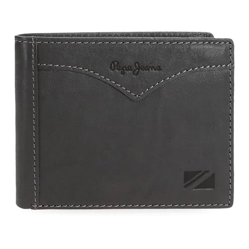 Zeitlich begrenztes Angebot: Pepe Jeans Joumma Bags Geldbörse mit Kartenfach, Grau, 11 x 8,5 x 1 cm, Leder, grau, Talla única, Brieftasche mit Kartenhalter von 19.63 € auf 19.63 € (0.00% Rabatt)
