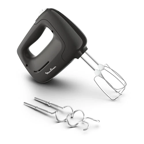 Beperkte aanbieding: Moulinex PREP MIX HM450HF0 Handmixer, 450 W, 5 snelheden, turbo-instelling, 2 gardes, 2 kneedhaken, roestvrij staal, ergonomisch, vaatwasmachinebestendig, van 47.15 EUR naar 47.15 EUR (besparing 0%)