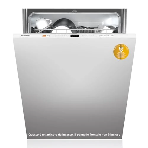 Comfee CDWPB1215P-W 12 Place Setting Dishwasher with 8 Programs, Delayed Starting, Half Load Function, Cloud Wash, Extra Drying - Stainless