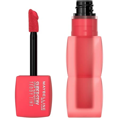 Offre limitée : Maybelline New York Super Stay Teddy Tint – Rouge à lèvres mate effet flouté, tenue jusqu’à 12 heures, texture douce et confortable, longue tenue, sans transfert, formule végane, disponible en 8 de 12.50 EUR à 6.71 EUR (remise 46%)