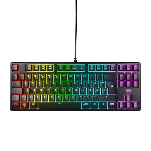 Limited-time offer: CHERRY XTRFY K4V2 TKL, Wired Gaming Keyboard without Numeric Keypad, German Layout (QWERTZ), RGB Lighting, MX2A Mechanical Switches Red, Black from $210.45 to $210.45 (save 0.00%)