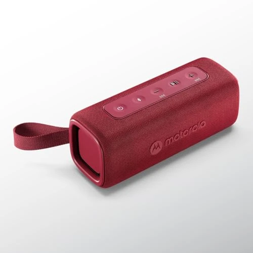 Limited-time offer: Motorola ROKR 600 Wireless Bluetooth Speaker - Powerful 30W Sound, Water and Dust Resistant, Broadcast Function to Connect 20+ Speakers, 6 Hours Playtime Red from 89.99 GBP to 33.48 GBP (save 63%)