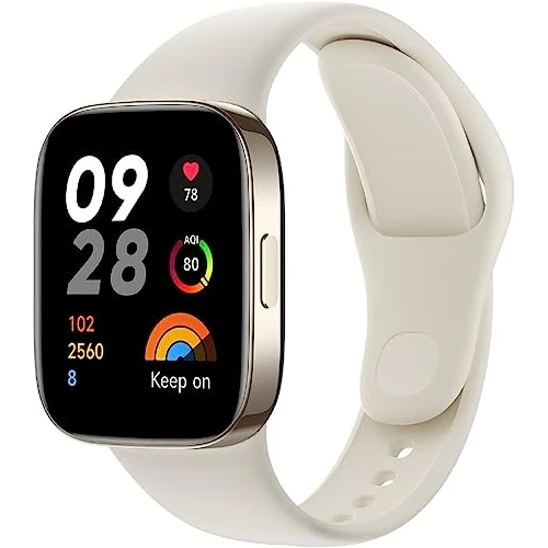 Xiaomi Redmi Watch 3, Display AMOLED HD 1.75", Telefonate Bluetooth, Monitoraggio della SpO2 e Frequenza Cardiaca, 121 Modalità Fitness, Beige (Refurbished)