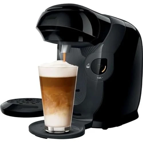 BOSCH - Tassimo Happy Friendly Multi-Drink Coffee Maker, Up to 70 Drinks, OneTouch, Single Brew, Compact Design, Intellibrew, Black, TAS112E