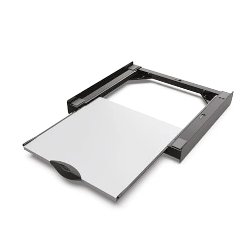 Meliconi, Torre Dark, Universal-Wäschetrockner-Zwischenbaurahmen, FSC®, ausziehbare Holzablage aus FSC zertifiziertem Holz Vormontiert, Tragkraft 250 kg, Hergestellt in Italien, Schwarz