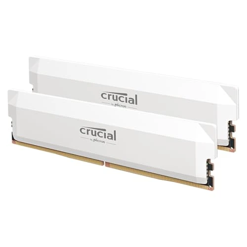 Oferta limitada: Crucial Pro RAM DDR5 32GB (2x16GB) 6400MHz CL38, Overclocking Gaming, Intel XMP 3.0 / AMD Expo, PC Memoria, Blanco - CP2K16G64C38U5W de 549.99 € a 549.99 € (ahorro 0.00%)