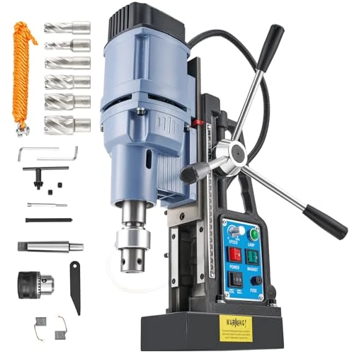 Offerta a tempo: ZELCAN 1950W Trapano Magnetico con 6 Punte 13900N 650 rpm Trapano a Colonna Magnetico a Diametro di 50mm con Controllo Reversibile e Continuo per Superfici Metalliche - 5% da 314.49 € a 298.77 €