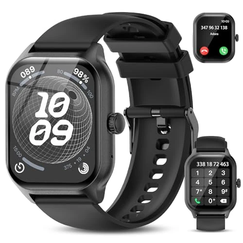 zaisia Smartwatch dla mężczyzn i kobiet z dzwonieniem/odbieraniem, 2,01 cala wiele trybów sportowych Smartwatch z krokomierzem / snem/pulsometrem, IP68 inteligentny zegarek dla Andorid iOS