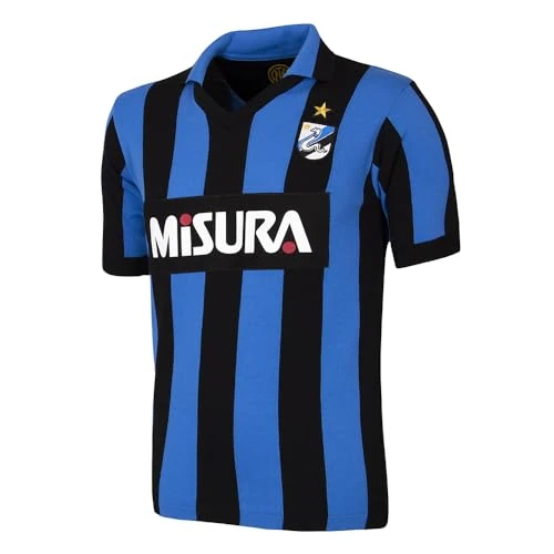 Inter 1986 Retro Football Shirt Unisex Adult Blue - Black