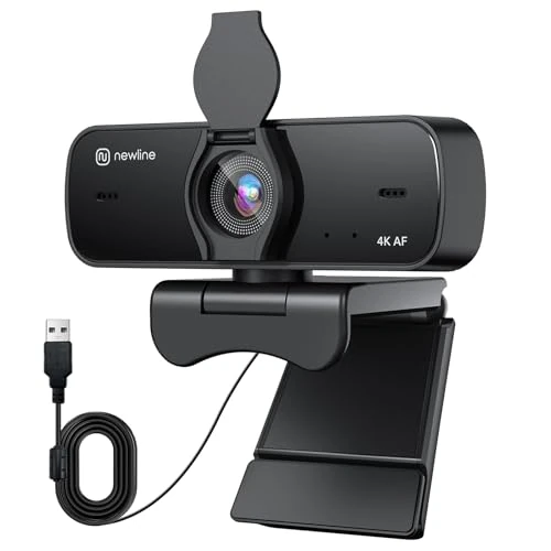Limited offer: N newline 4K Webcam for PC, 4K UHD USB Webcam with Microphone, New Upgraded Auto Focus, Low Distortion, Privacy Cover, PC Camera for Zoom, Skype, Teams, Laptop, Conferencing, Calling, NewEye 60s from 37.96 EUR to 29.99 EUR (save 21%)