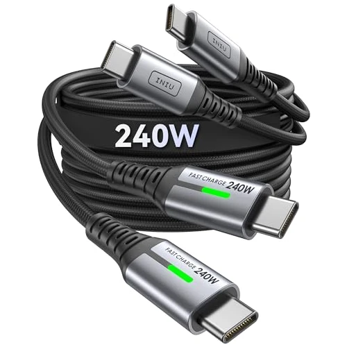 Offre limitée : INIU 240W Cable USB C vers USB C, [1m+1m] PD3.0 Câble USBC Type C de 11.99 € à 11.39 € (5% de remise)
