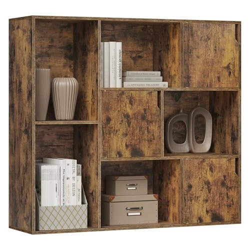 Offerta a tempo: WOLTU 8 Cubo di Stoccaggio, Libreria a 3 Piani con 3 Ante Scaffale in Piedi - 43% da 82.99 € a 47.49 €