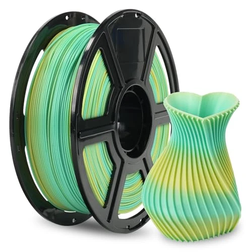 FLASHFORGE High Speed PLA Filament 1.75mm, 3D Printer Filament 1kg (2.2lbs) Spool, Dimensional Accuracy +/- 0.02mm, Enjoy Exceptional Print Quality (Tiffany Blue&Light Yellow Gradient)