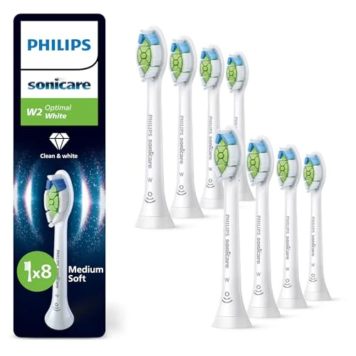 Limitiertes Angebot: Philips Sonicare W2 Optimal White, Original Ersatzbürstenköpfe, Weiß, 8er-Pack, HX6068/87 von 49.99 EUR auf 29.99 EUR (Spare 40%)