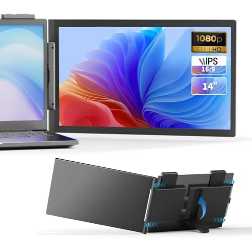 Offre limitée : Extension d'écran pour Ordinateur Portable 14" FHD 1080P IPS Support/Haut-Parleur intégré Extension de Moniteur Double écran pour Ordinateurs Portables 13"-17" Mac Windows Chrome de 99.00 EUR à 94.05 EUR (remise 5%)