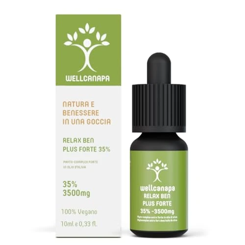 WellCanapa CBD 35% à l'huile d'olive pour la relaxation, soulage les tensions et détend |100% naturel | Qualité Premium | Pureté Optimale | Pressée à Froid | Huile de chanvre