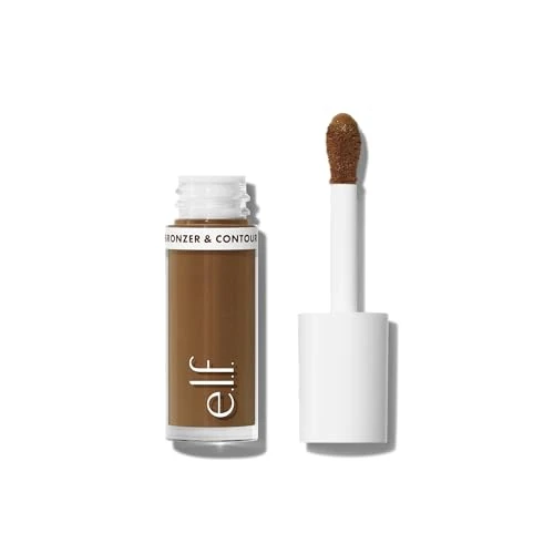 e.l.f. Camo Liquid Bronzer & Contour, Hochpigmentiert, Natürlicher Glow, Verblendbare Textur, Langanhaltend, Abgerundeter Applikator, Vegan & Tierversuchsfrei, 5 Medium