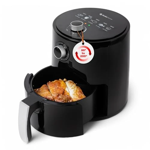 Offerta a tempo: Z SwissHome PETIT - Friggitrice ad aria 2.5L 1200W - Display digitale - Temperatura regolabile 80-200°C - Timer 60 minuti - Pentola in teflon rimovibile - Protezione da surriscaldamento - 0.00% da 54.19 € a 54.19 €