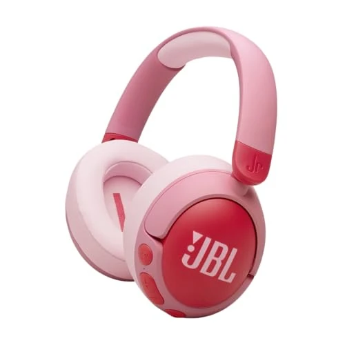Limitiertes Angebot: JBL Junior 470 NC, Kabellose Over-Ear Bluetooth-Kopfhörer mit Active-Noise-Cancelling für Kinder, Mikrofon, 50 h Wiedergabe, JBL Safe Sound, geringer Lautstärke, simpler Bedienung und Stickern, Rosa von 79.99 EUR auf 70.99 EUR (Spare 11%)