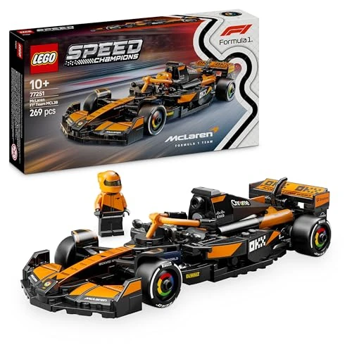 Oferta limitada: LEGO Speed Champions Coche de Carreras McLaren F1 Team MCL38 Vehículo de Fórmula 1 de Juguete, Maqueta de Construcción con 1 Minifigura de Piloto, Regalo para Niños y Niñas de 10 Años o Más 77251 de 26.99 € a 24.99 € (ahorro 7%)