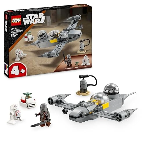 Offre limitee: LEGO Star Wars 75410 Jeu de construction Le chasseur N-1 de Mando et Grogu avec The Mandalorian - Minifigurines de Grogu & R5-D4, Station essence à construire - Vaisseau spatial pour enfants dès 4 ans de 29.99 EUR a 18.25 EUR (economie 39%)