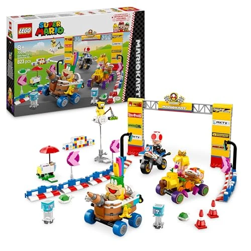Offerta a tempo: LEGO Super Mario Kart: Pack Baby Peach e Gran Premio, Veicoli e Pista Giocattolo da Costruire, Set con Personaggi Nintendo da Collezione, Giochi per Bambini e Bambine da 8 Anni, Idea Regalo 72036 - 40% da 79.99 € a 47.99 €