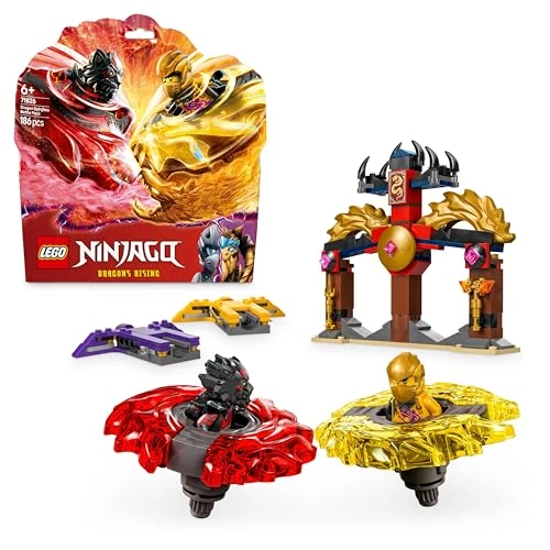 Offre limitée : LEGO Ninjago Pack de Combat Spinjitzu du Dragon - Jeu de Construction avec 2 toupies et 2 minifigurines - Idée Cadeau pour garçons et Filles dès 6 Ans Amateurs de la série TV 71826 de 19.99 EUR à 18.79 EUR (remise 6%)