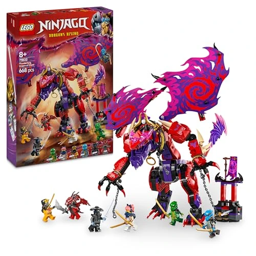Offerta a tempo: LEGO NINJAGO Thunderfang, il Drago del Caos, Action Figure Giocattolo Snodabile da Costruire con 6 Minifigure di Personaggi come Lloyd, Nya, Arin e Sora, Giochi per Bambini e Bambine da 8 Anni 71832 - 20% da 74.99 € a 59.99 €