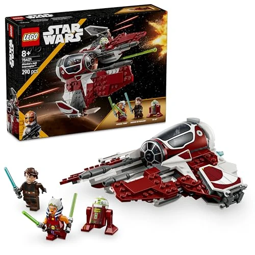 LEGO Star Wars 75401 Jedi Interceptor di Ahsoka con Minifigure di Anakin Skywalker con Spade Laser e Droide R7-A7, Starfighter Giocattolo per Bambini e Bambine da 8 Anni Fan di Le Guerre dei Cloni