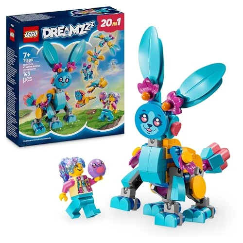 Limitiertes Angebot: LEGO DREAMZzz Bunchus kreative Tierabenteuer, Spielzeughase für Kinder, 20-in-1 Fantasy-Spielset mit der Minifigur Izzie, Geschenk für Mädchen und Jungen ab 7 Jahren 71488 von 9.99 EUR auf 6.99 EUR (Spare 30%)