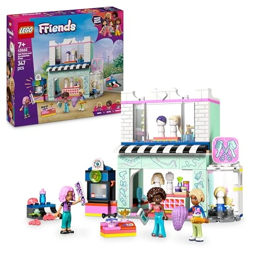 Limitiertes Angebot: LEGO Friends Friseursalon - Kreatives Spielzeug zum Bauen für Rollenspiele - Mit 3 Minifiguren, Skaterrampe, Inlineskates, Haarschmuck und EIN Helm - Geschenk für Mädchen ab 7 Jahren - 42662 von 44.99 EUR auf 31.49 EUR (Spare 30%)