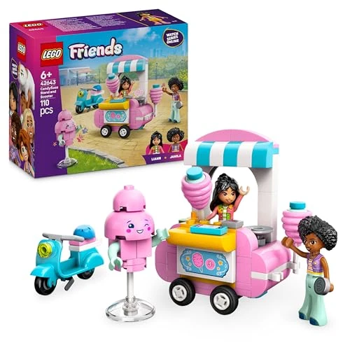 Offerta a tempo: LEGO Friends Bancarella di Zucchero Filato e Scooter, Giochi di Ruolo Creativi per — 20% da 9,99 € a 7,99 €