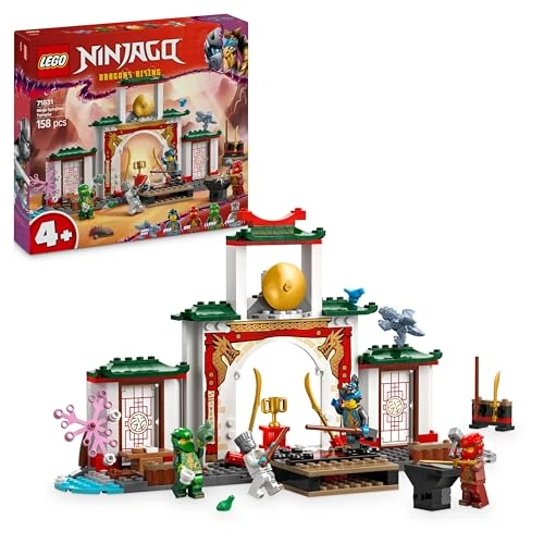 LEGO NINJAGO Tempio dello Spinjitzu Ninja - Playset Giocattolo con 4 Minifigure, Drago, Armi e Accessori, Giochi per Bambini e Bambine da 4 Anni con Starter Brick, Set da La Rivolta dei Draghi 71831