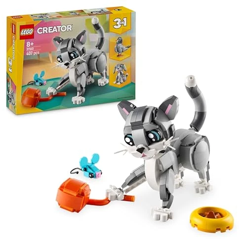 Oferta limitada: LEGO Creator 3 en 1 Gato Juguetón de Juguete - Transformable en Figura Articulada de Perro o Paloma - Juego con Animales - Regalo de Cumpleaños para Niñas y Niños de 8+ Años 31163 de 24.99 EUR a 24.99 EUR (ahorro 0%)