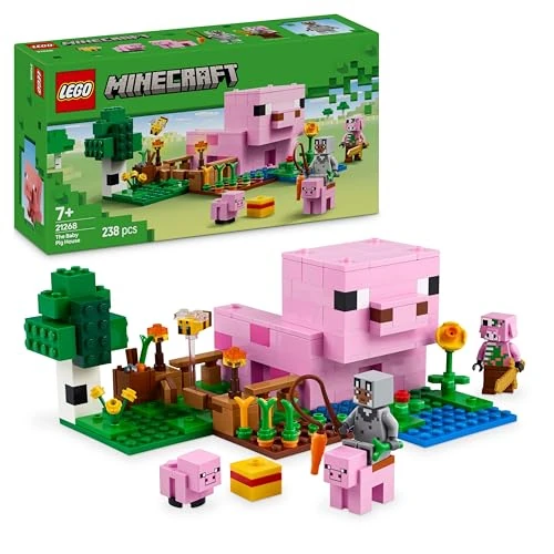 Offre limitée : LEGO Minecraft La Maison de Porcelet - Jouet de Construction avec Figurine de Héros, Mobs, Ferme & Biome de la Forêt - Cadeau pour Gamer, Fille ou Garçon dès 7 Ans 21268 de 14.75 EUR à 14.75 EUR (remise 0%)