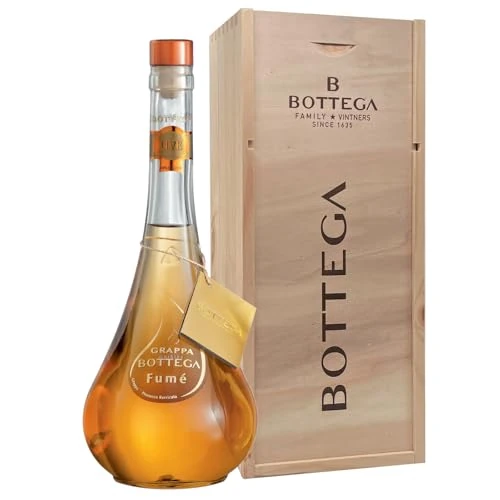 Zeitlich begrenztes Angebot: Bottega Fumé Verbarrikadierter Grappa aus Prosecco 38% in Holzkiste - 700ml von 34.99 € auf 29.73 € (15% Rabatt)